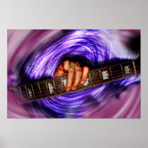 Purple Vortex Guitar Grip Poster