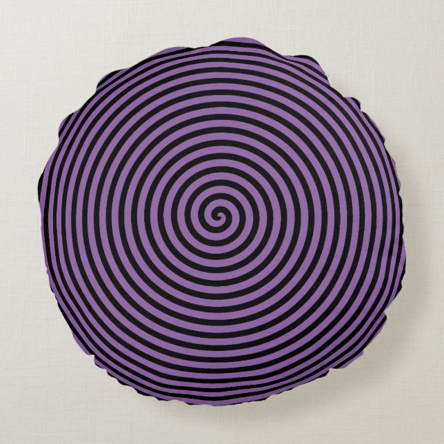 Purple Vortex Round Cushion (Back)