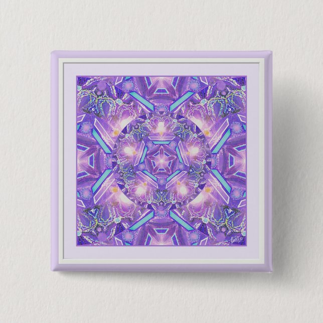 Purple W1 15 Cm Square Badge (Front)