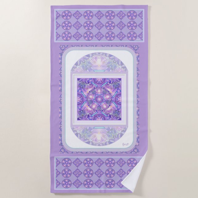 Purple W1 Beach Towel (Front)