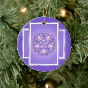 Purple W1 Ceramic Ornament
