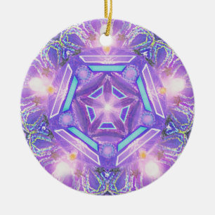 Purple W1 Ceramic Ornament
