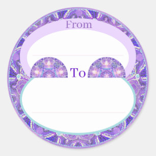Purple W1 Classic Round Sticker