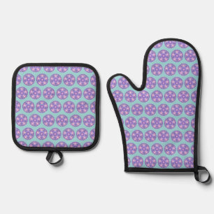Purple W1 Oven Mitt & Pot Holder Set