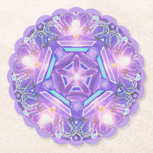 Purple W1 Paper Coaster