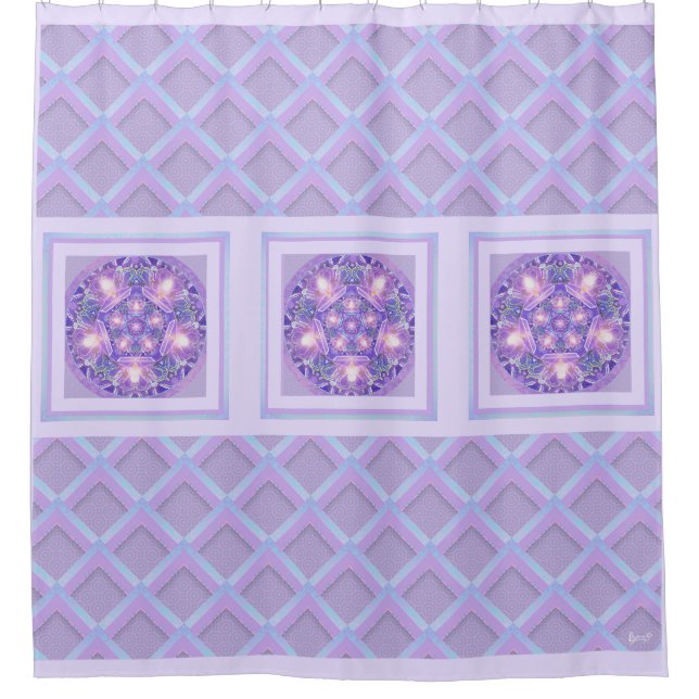 Purple W1 Shower Curtain (Front)