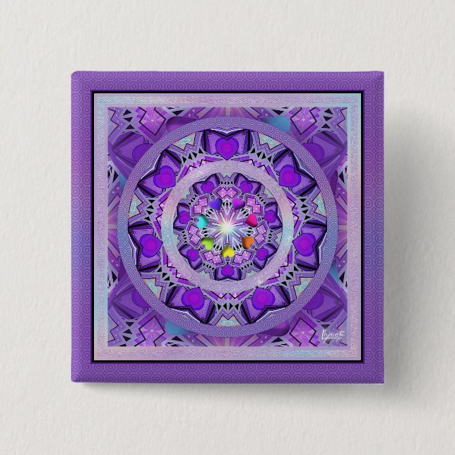 Purple W2 15 Cm Square Badge (Front)