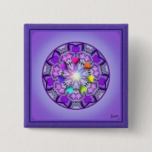 Purple W2 15 Cm Square Badge