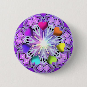 Purple W2 6 Cm Round Badge