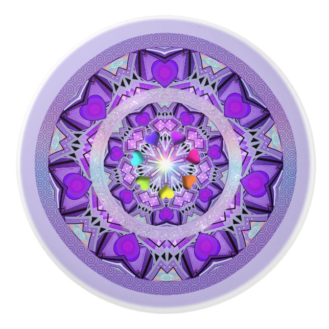 Purple W2 Ceramic Knob (Front)