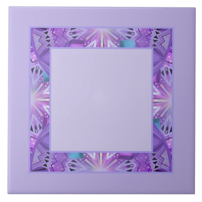 Purple W2 Ceramic Tile (Front)