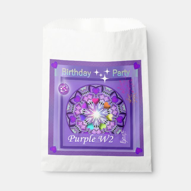 purple W2 Favour Bag (Front)