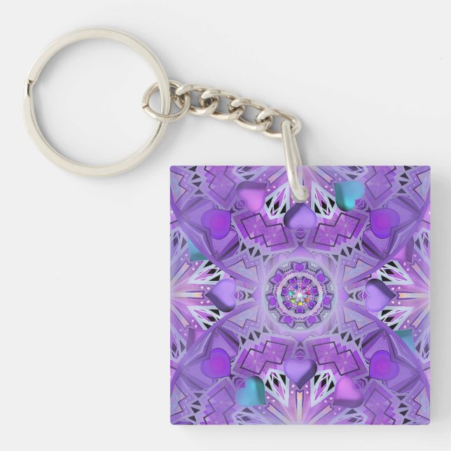 Purple W2 Key Ring (Front)