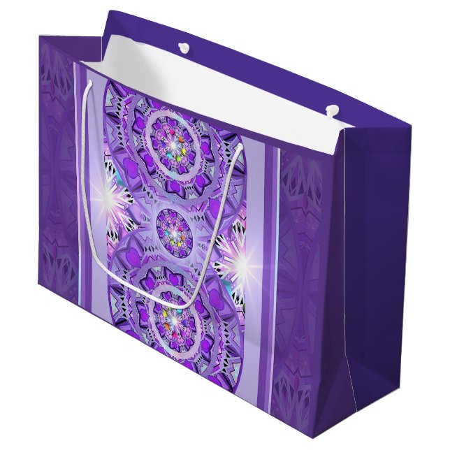 Purple W2 Large Gift Bag (Front Angled)