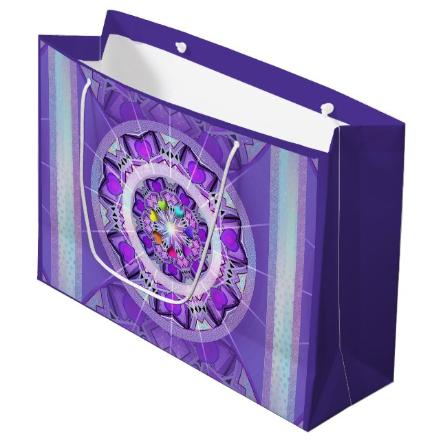 Purple W2 Large Gift Bag (Front Angled)