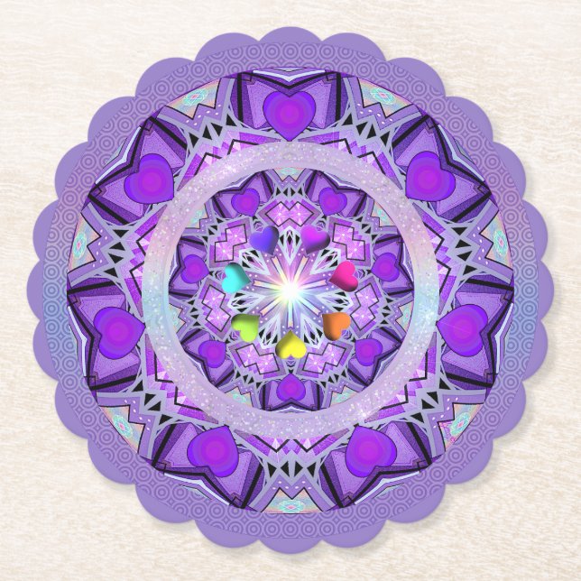 Purple W2 Paper Coaster (Front)