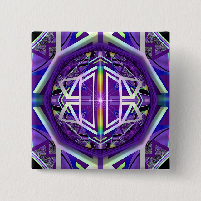 Purple W3 15 Cm Square Badge (Front)