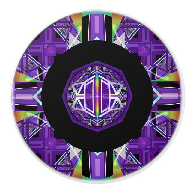 Purple W3 Ceramic Knob (Front)