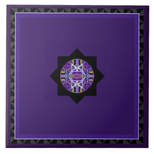 Purple W3 Ceramic Tile