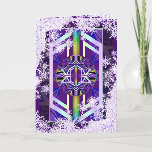 Purple w3 greeting card (Front)