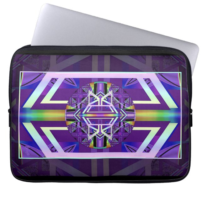 Purple W3 Laptop Sleeve (Front)