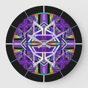 Purple W3 Large Clock