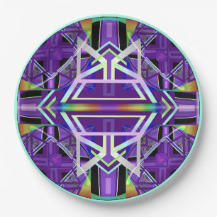 Purple W3 Paper Plate