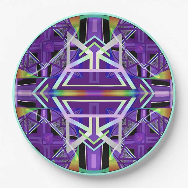 Purple W3 Paper Plate (Front)
