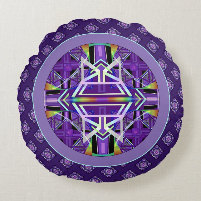 Purple W3 Round Cushion (Front)