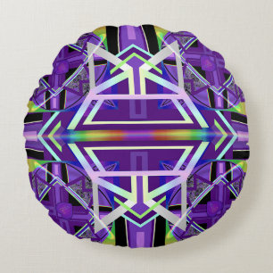 Purple W3 Round Cushion