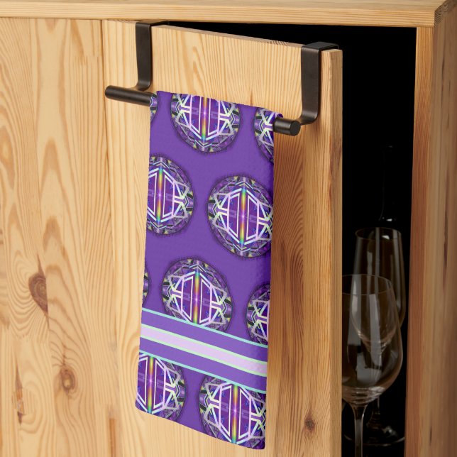 Purple W3 Tea Towel (Thirds Fold)
