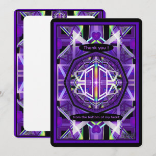 Purple W3 Thank You Card