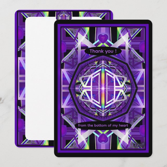 Purple W3 Thank You Card (Front/Back)
