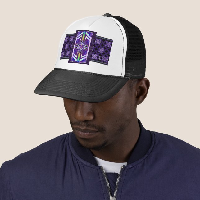 Purple W3 Trucker Hat (In Situ)