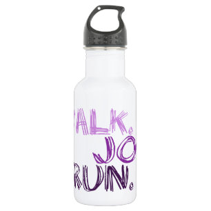 PURPLE WALK JOG RUN (font SCRIBBLE) 532 Ml Water Bottle
