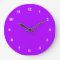 Purple Wall Clock Custom Colours and Numbers Font