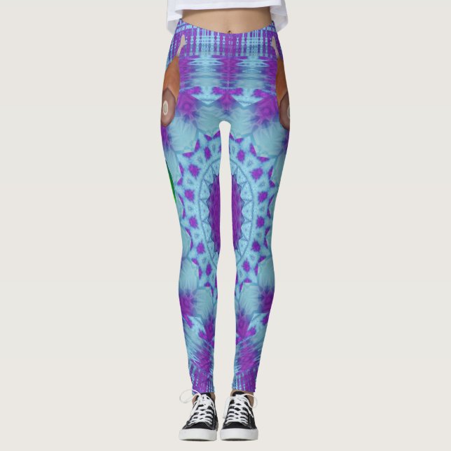 Purple War Craft Character Strength Leggings (Front)