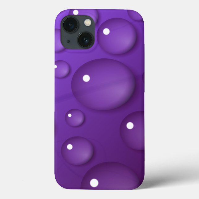 Purple Water Drop Pattern Case-Mate iPhone Case (Back)