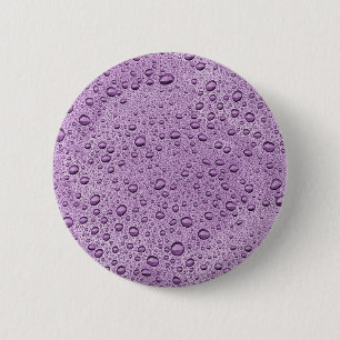 Purple water droplets 6 cm round badge