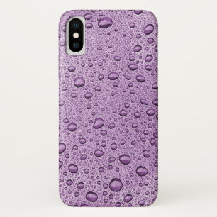 Purple water droplets iPhone x case