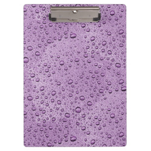 Purple water droplets clipboard
