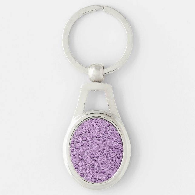 Purple water droplets key ring (Front)