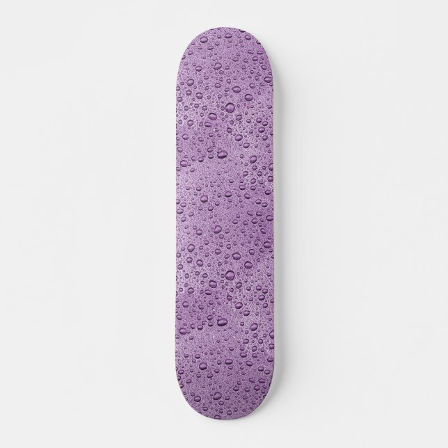 Purple water droplets skateboard (Front)
