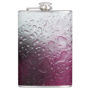 purple water hip flask