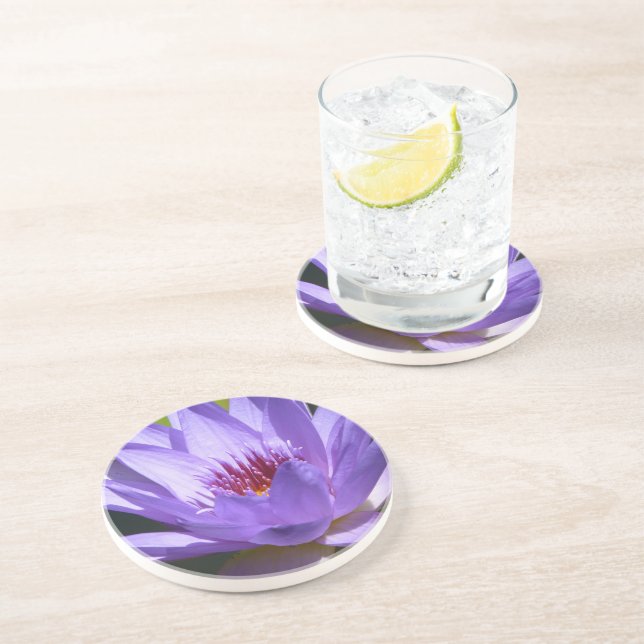 Purple Water Lily Coaster (Side)
