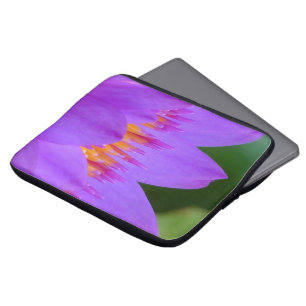 Purple Water Lily Flower Blossom Laptop Sleeve
