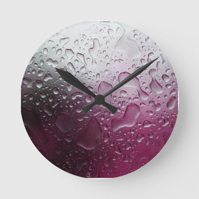 purple water round clock (Front)