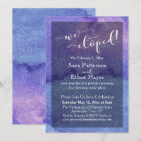 Purple Watercolor and Mandala We Eloped Reception