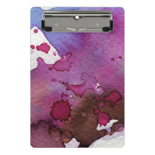 Purple Watercolor Background Mini Clipboard