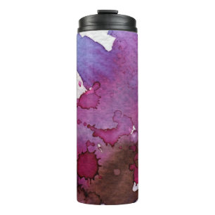Purple Watercolor Background Thermal Tumbler